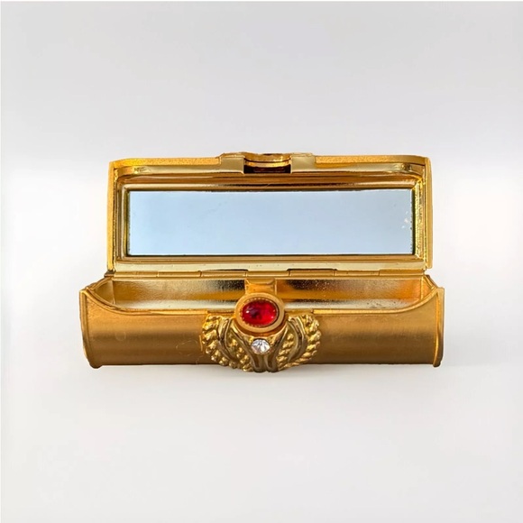 Brushed Gold Tone Princess Marcella Borghese Compact With Mirror - Picture 1 of 6